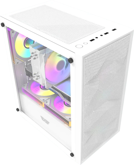 DarkFlash M305 Mesh White, Glasfenster