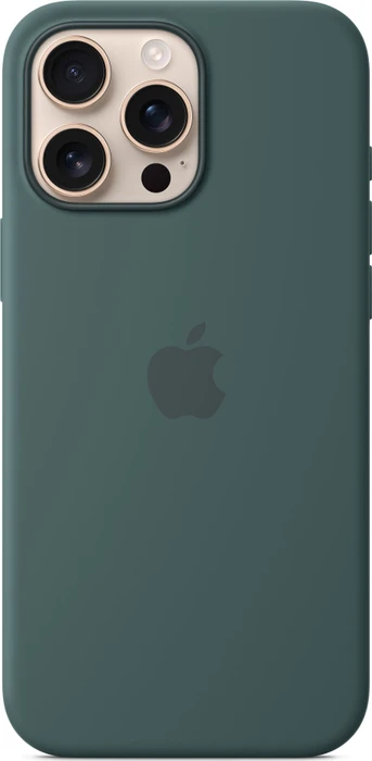 Apple Silikon Case mit MagSafe für iPhone 16 Pro Max seegrün