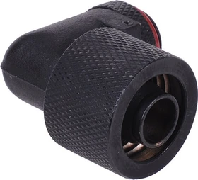 Aquatuning HF Schlauchanschluss, 90°, G1/4" AG auf 16/10mm drehbar, schwarz