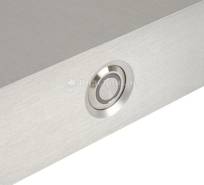Impactics DMono 1 silber, für Gigabyte GA-H110TN und GA-Q170TN, Schalter vorn
