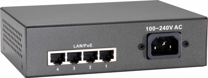 LevelOne FEP Desktop Switch, 5x RJ-45, 87W PoE+