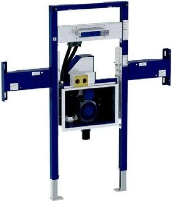Geberit Duofix Element für Geberit ONE Waschtisch und Geberit ONE Wandarmatur, teilhoch 112-130cm, mit UP-Drehgeruchsverschluss, mit UP-Clou, 90cm