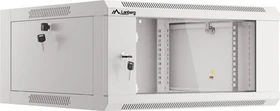 Lanberg WFFA Series 19" Rack Wandschrank 4HE, hängend, Flatpack, Glastür, IP20, RAL 7035, 600mm tief
