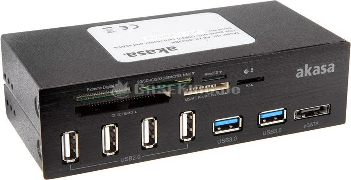 Akasa InterConnect Pro Multi-Slot-Cardreader, USB 3.0 19-Pin Stecksockel [Stecker]