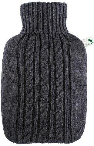 Hugo Frosch Klassik Strickbezug Wärmflasche anthrazit