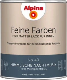 Alpina Farben Feine Farben Lack No. 40 Himmlische Nachtmusik innen mitternachtsblau edelmatt, 750ml