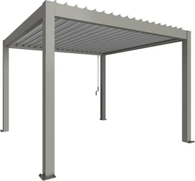 Biohort Pergola 3.5x3.5 quarzgrau-metallic/silber-metallic