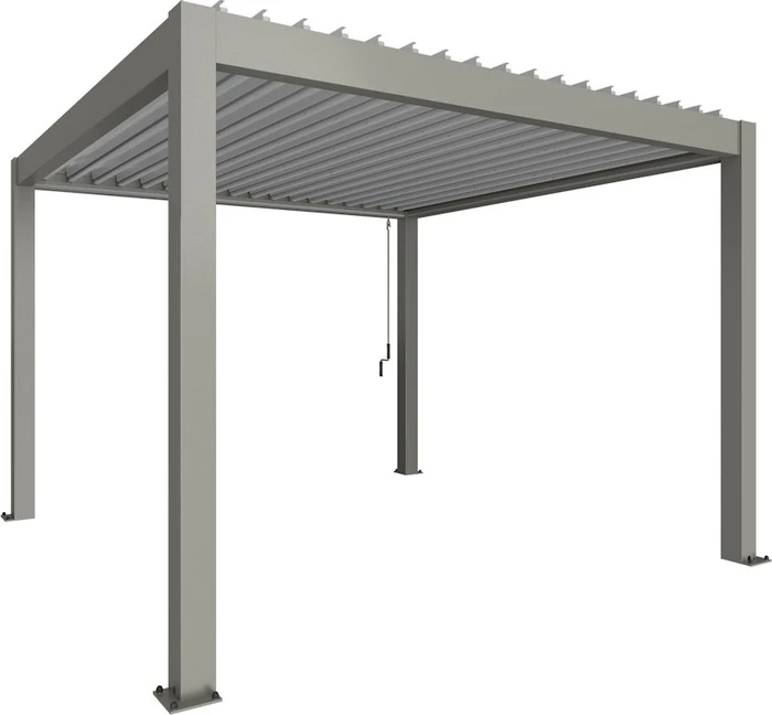 Biohort Pergola 3.5x3.5 quarzgrau-metallic/silber-metallic