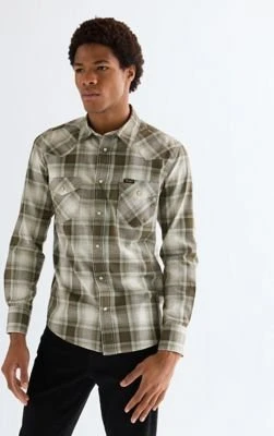 Wrangler Regular Western Hemd langarm green tan (Herren)