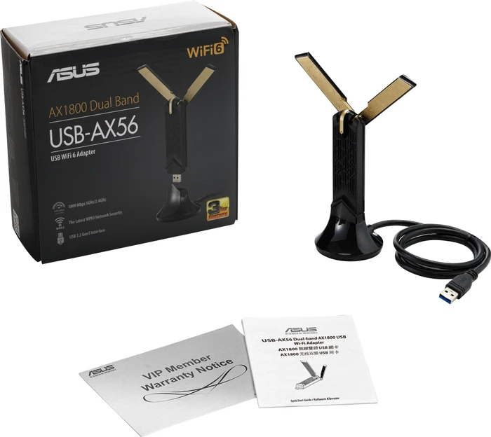 ASUS USB-AX56, 2.4GHz/5GHz WLAN, USB-A 3.0 [Stecker]