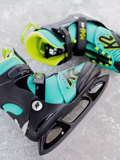 K2 Marlee Ice Eislaufschuhe schwarz/türkis/gelb (Junior) – Bild 2 von 4