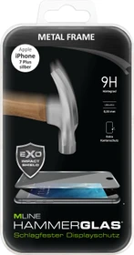 MLine Metal-Frame Hammerglas für Apple iPhone 7 Plus silber (HDISAPPIPHO3DMF7PHSV)