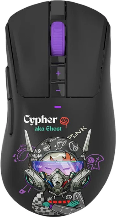 A4Tech Bloody R73 Ultra Duo Wireless Gaming Mouse mit Ladestation, Cypher Ghost, USB