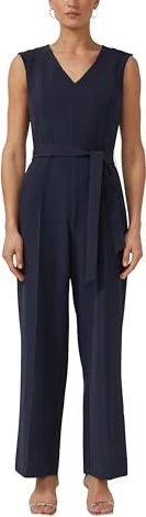 s.Oliver Ärmelloser Jumpsuit mit Bindegürtel Jumpsuit navy (Damen)