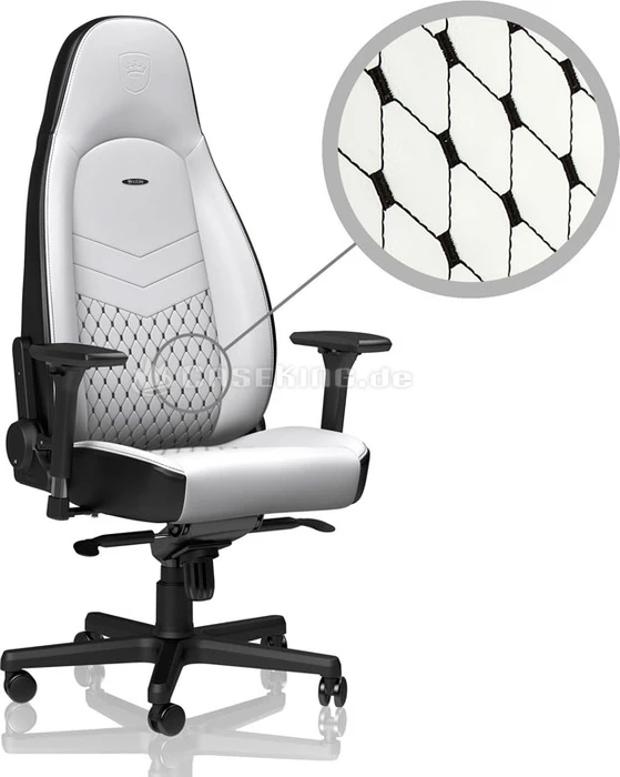 noblechairs Icon Gamingstuhl, weiß/schwarz