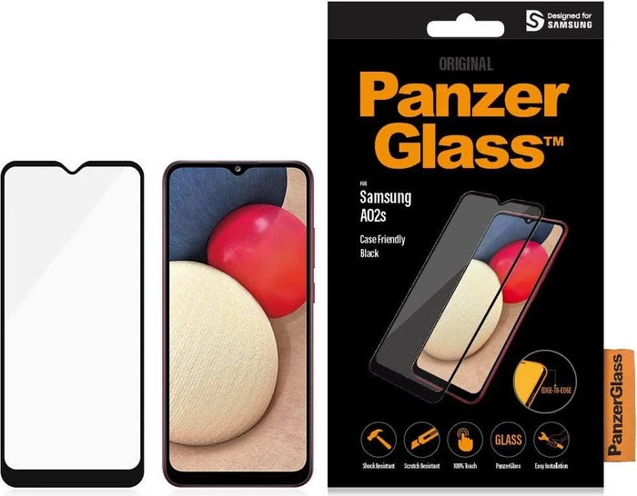 PanzerGlass Edge-to-Edge Case Friendly für Samsung Galaxy A02s schwarz