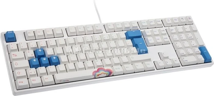 Ducky One Rainbow PBT weiß, MX BROWN, USB, DE