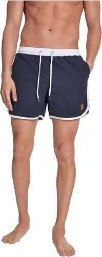 Urban Classics Retro Badeshorts navy/white (Herren)