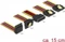 DeLOCK 15-Pin SATA Strom Stecker auf 4x 15-Pin SATA Strom Buchse, Adapterkabel, 2x gewinkelt, 15cm Vorschaubild