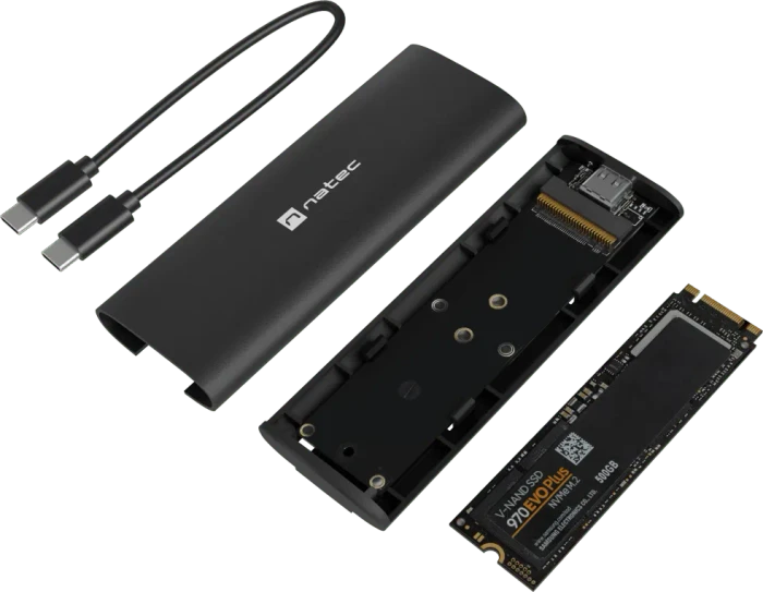 Natec Rhino M.2 NVMe Lite, schwarz, USB-C 3.1