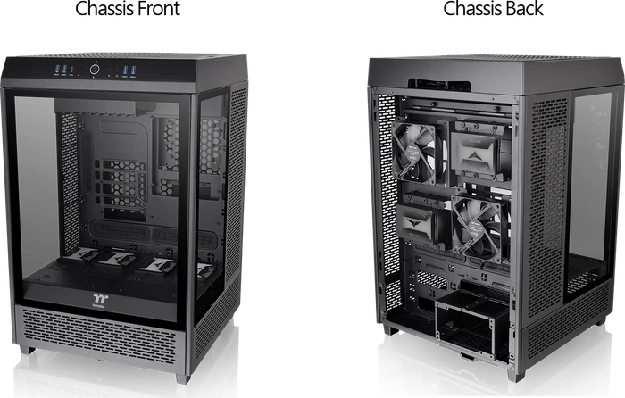 Thermaltake The Tower 500, schwarz, Glasfenster