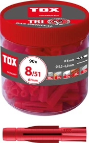 TOX Tri 8/51 Allzweckdübel, 8x51mm, 90 Stück