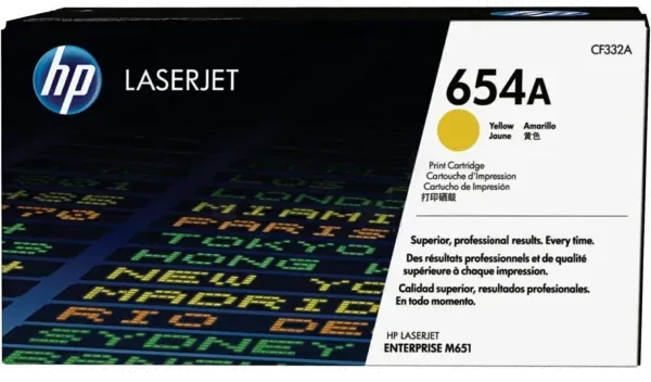 HP Toner 654A gelb