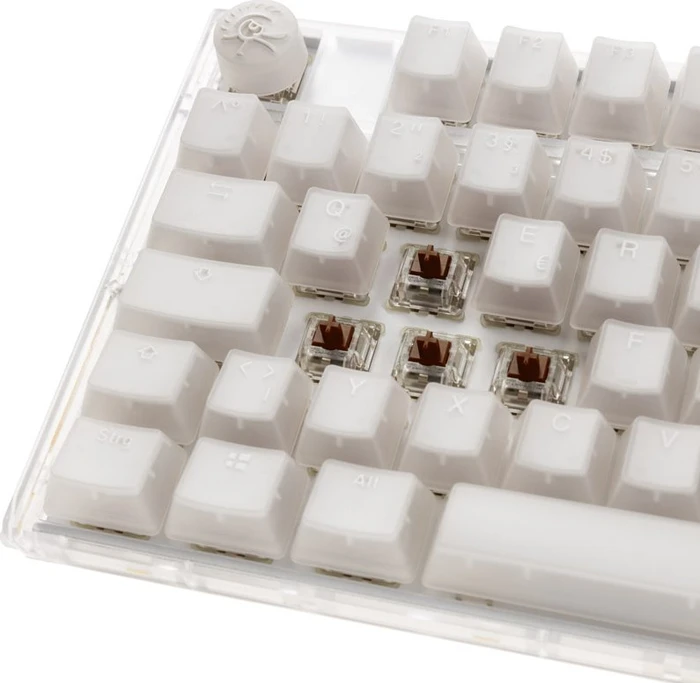 Ducky One 3, Aura White, TKL, LEDs RGB, MX RGB BROWN, USB, DE