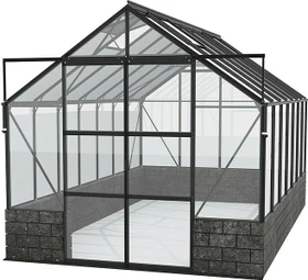 Vitavia Cassandra 11500 ESG 3mm Gewächshaus inkl. Sockel alu/anthrazit