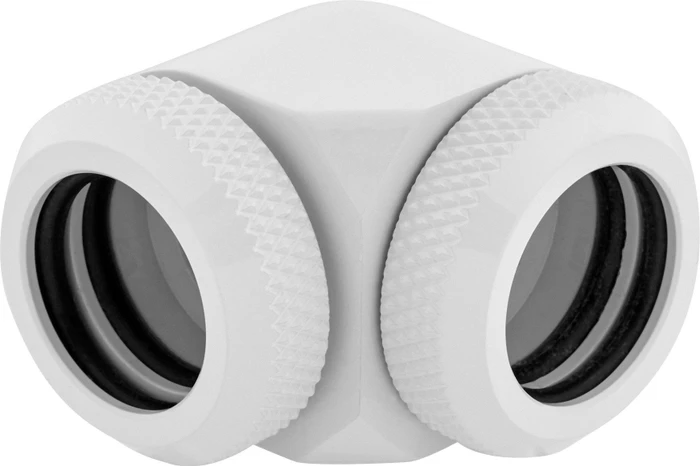 Corsair Hydro X Series XF Hardline, OD Fitting 90° 14mm, weiß, 2er-Pack