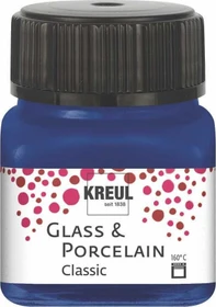 Kreul Glass & Porcelain Classic Malfarbe, royalblau, 20ml
