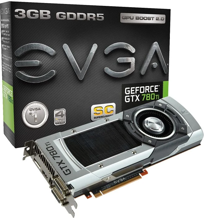 EVGA GeForce GTX 780 Ti Superclocked, 3GB GDDR5, 2x DVI, HDMI, DP