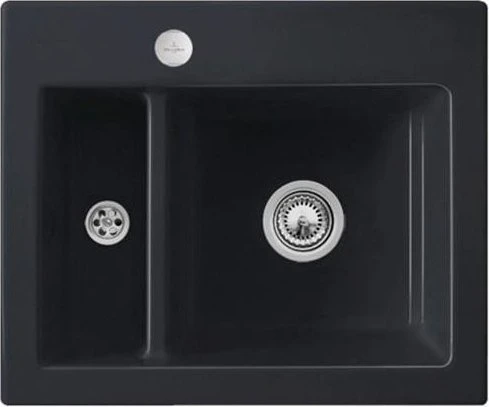 Villeroy & Boch Subway 60 XM flat flächenbündig Becken rechts mit Ablauffernbedienung graphite