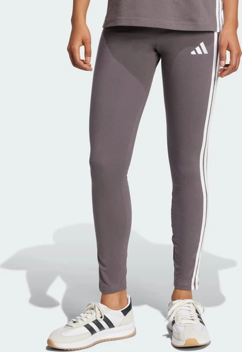 adidas Essentials 3-Streifen Cotton Leggings Hose lang grey strata/white (Damen)