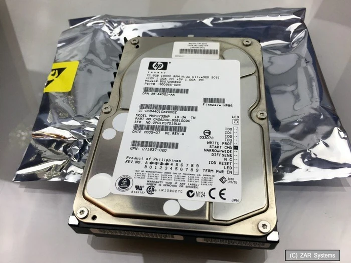 HP 72GB NHP 1" HDD