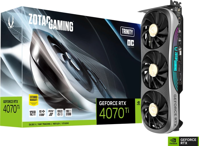 Zotac Gaming GeForce RTX 4070 Ti Trinity OC, 12GB GDDR6X, HDMI, 3x DP