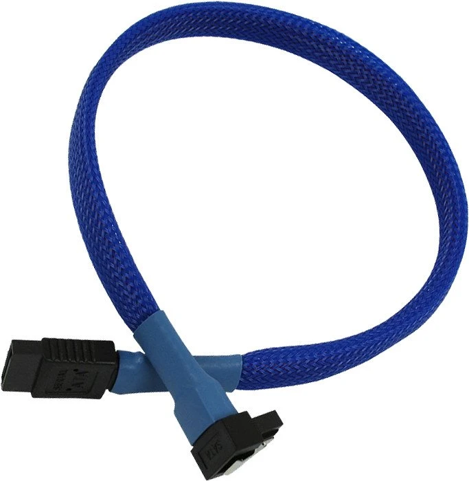 Nanoxia SATA 6Gb/s blau gewinkelt 0.3m