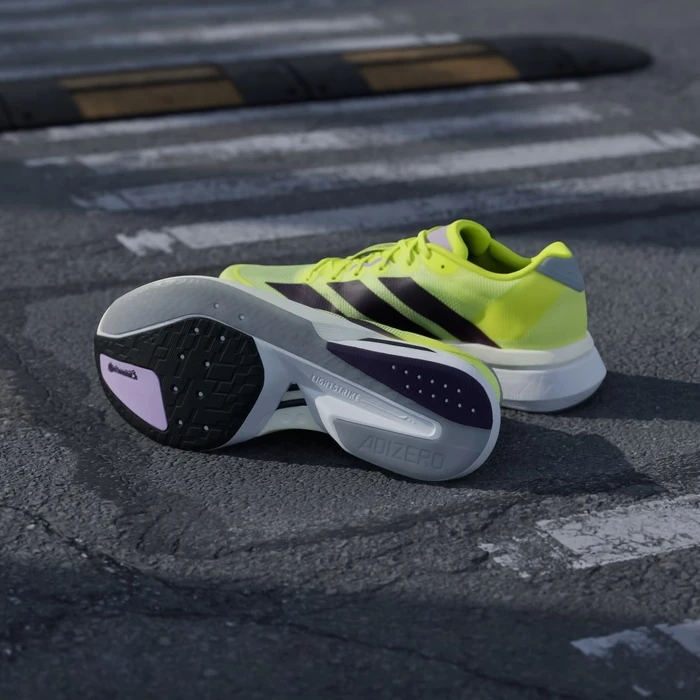 adidas Adizero Boston 13 solar yellow/aurora plum/powder plum (Herren)