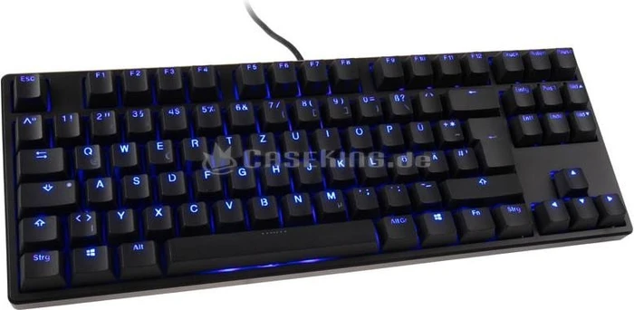 Ducky One TKL PBT schwarz, LEDs blau, MX BROWN, USB, DE