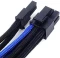 SilverStone PP07-PCIBA, 6/8-Pin PCIe Verlängerung 250mm, sleeved schwarz/blau Vorschaubild