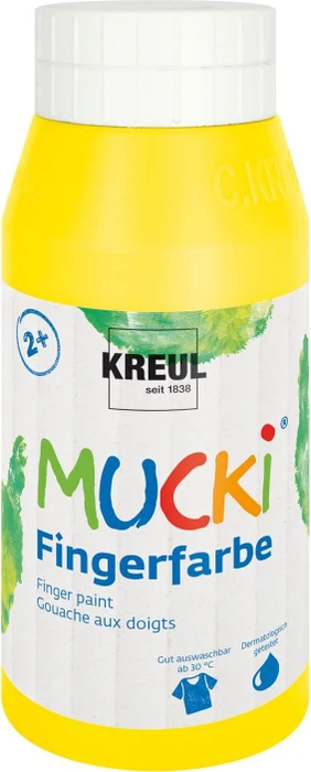 Kreul Mucki Fingerfarbe, gelb, 750ml