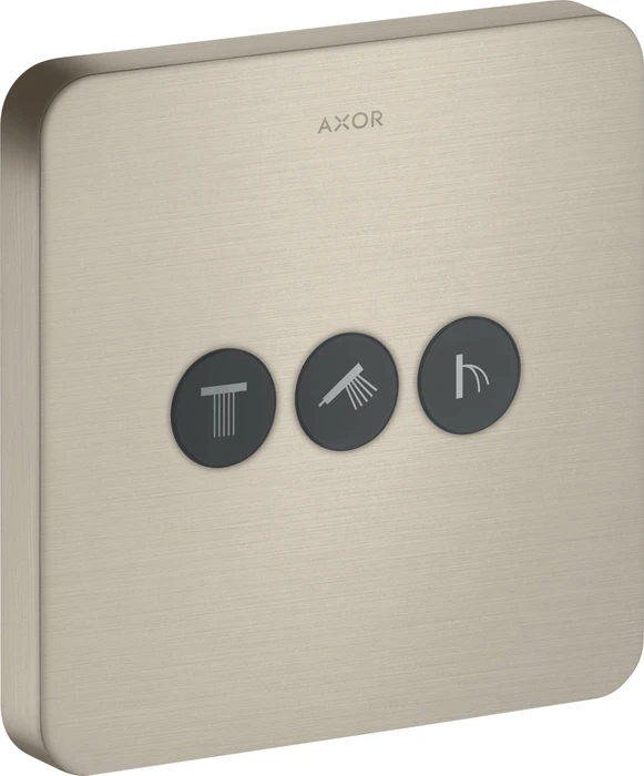 Hansgrohe Axor ShowerSelect softcube Kontrollfeld mit 3 Ventilen brushed nickel