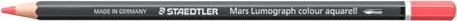 Staedtler Mars Lumograph colour aquarell 104 Aquarellstift pastellrot, Kartonetui, 6er-Pack
