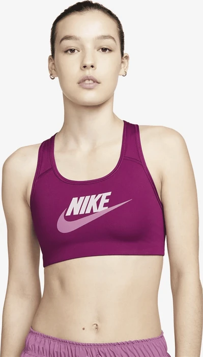 Nike Dri-FIT Swoosh Graphic Sport-BH sangria/plum fog/light bordeaux/white (Damen)