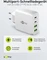 goobay 4-Port GaN Netzteil, USB-C/USB-A, 2x USB-C + 2x USB-A, 68W, weiß Vorschaubild