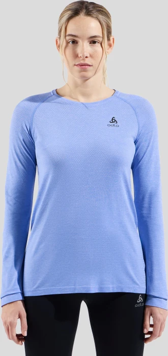 Odlo Essential Seamless Funktionsshirt langarm persian jewel melange (Damen)