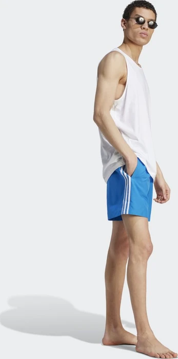 adidas Originals Adicolor 3-Streifen Badeshorts blue bird (Herren)
