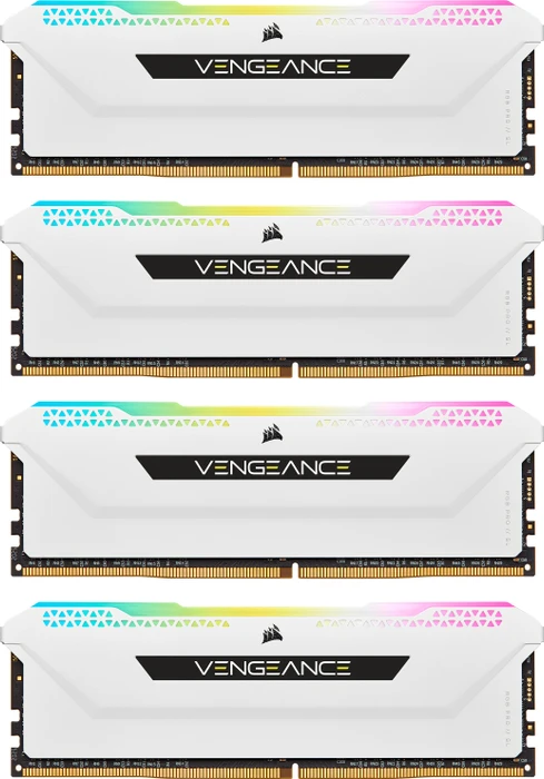 Corsair Vengeance RGB PRO SL weiß UDIMM 64GB Kit, DDR4-3200, CL16-20-20-38