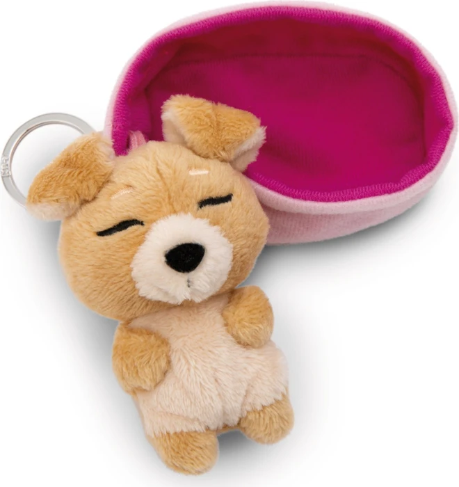 Nici Sleeping Pets Hund hellbraun Schlüsselanhänger 8cm