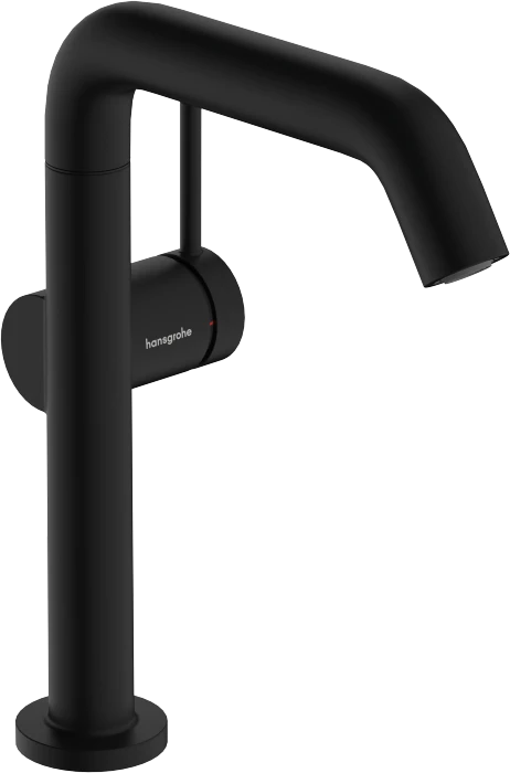 Hansgrohe Tecturis S Einhebel-Waschtischmischer 210 Fine CoolStart EcoSmart+ mit Schwenkauslauf und Push-Open Ablaufgarnitur mattschwarz